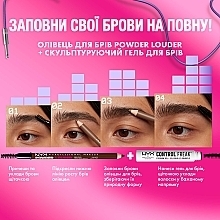 Eyebrow Pencil - NYX Professional Makeup Powder Louder Eyebrow Pencil — photo N23