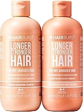 Fragrances, Perfumes, Cosmetics Dry and Damaged Hair Set - Hairburst Longer Stronger Hair (shm/350 ml + cond/350 ml)