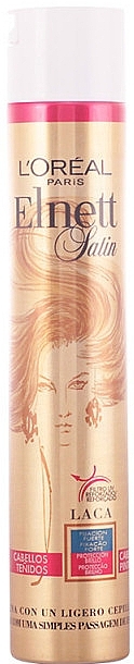 Hair Spray - L'Oreal Paris Elnett Satin Hairspray Extra Strong Hold Color-Treated Hair — photo N1