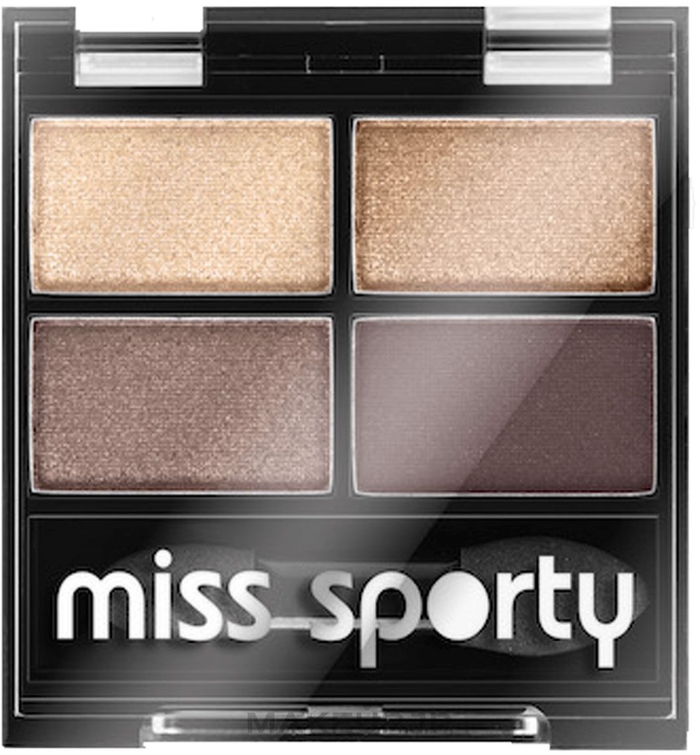 Eyeshadow - Miss Sporty Studio Colour Quattro Eye Shadow — photo 403 - Smoky Brown