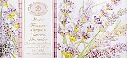 Fragrances, Perfumes, Cosmetics Natural Soap Set "Lavender Toscana" - Saponificio Artigianale Fiorentino Lavender Toscana (soap/3x125g)