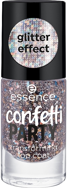 Glitter Top Coat - Essence Confetti Party Transforming Top Coat — photo N2