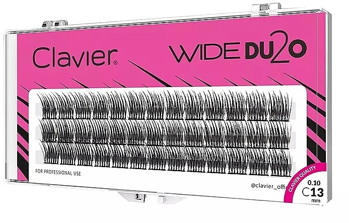 False Lashes, 13mm - Clavier Wide DU2O Eyelashes — photo N1