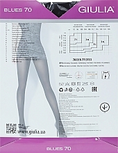 Tights "Blues 3D" 70 Den, greystone - Giulia — photo N10