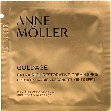 Fragrances, Perfumes, Cosmetics Regenerating Facial Cream - Anne Moller Goldage Extra Rich Restorative Cream SPF15 (sample) 