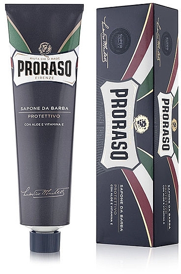 Aloe & Vitamin E Shaving Cream - Proraso Blue Line Shaving Cream Super Formula — photo N3