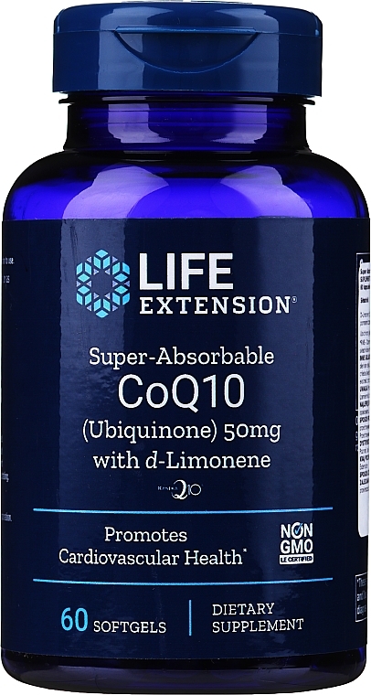 Dietary Supplement "Coenzyme Q10 (Ubiquinone + D-Limonene)" - Life Extension Super CoQ10 — photo N5