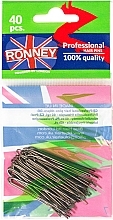 Fragrances, Perfumes, Cosmetics Straight Brown Invisible Pins 45 mm, 40 pcs. - Ronney Brown Hair Pins