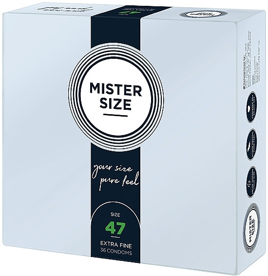 Latex Condoms, size 47, 36 pcs - Mister Size Extra Fine Condoms — photo N2