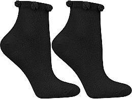 Fragrances, Perfumes, Cosmetics Women's Pom Pom Short Socks, Black - Moraj