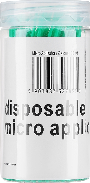 Lash Microapplicators, green, 100pcs - Lewer Micro Applicators — photo N7