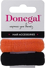 Fragrances, Perfumes, Cosmetics Hair Ties, FA-5642, black + orange - Donegal