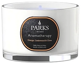 Fragrances, Perfumes, Cosmetics Scented Candle - Parks London Aromatherapy Orange, Cedarwood & Clove Candle