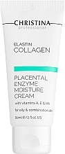 Oily and Combination Skin Moisturizing Cream with Placenta, Enzymes, Collagen and Elastin - Christina Elastin Collagen With Vitamins A, E & HA Moisture Cream — photo N4