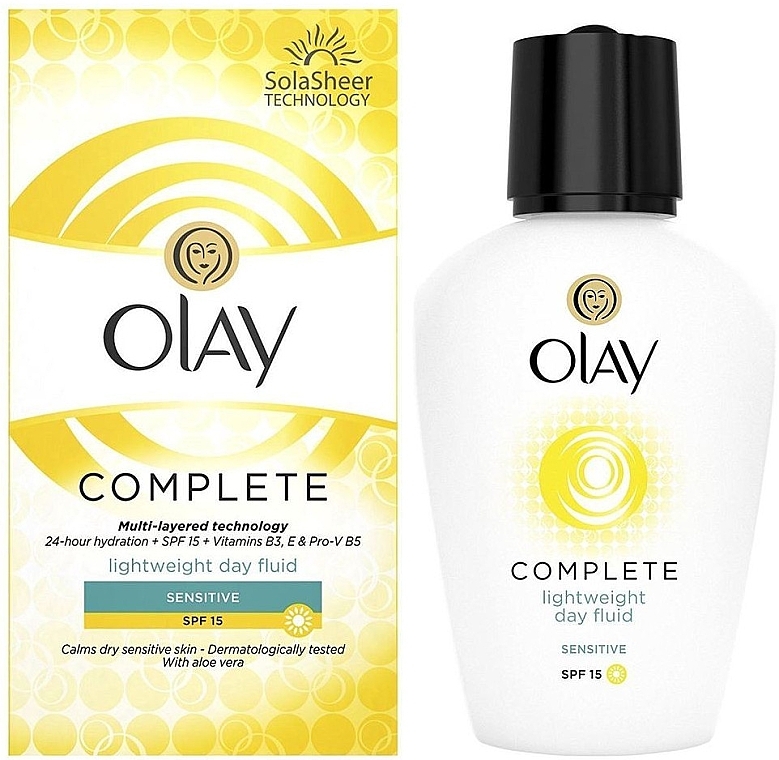 Eloe Vera Face Fluid - Olay Complete Multi-Layered Technology Sensitive Lotion — photo N1