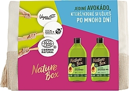 Fragrances, Perfumes, Cosmetics Set - Nature Box Avocado Oil Christmas Bag (shmp/385ml + cond/385ml + bag)