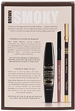 Set - Pierre Rene Smoky Brown (mascara/15ml + eye/pencil/1.6g + lip/pencil/0.4g) — photo N3