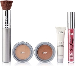 Fragrances, Perfumes, Cosmetics Set - Pur Minerals Best Sellers Starter Kit Light Tan (primer/10ml + found/4.3g + bronzer/3.4g + mascara/5g + brush)