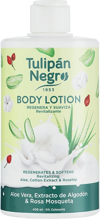 Aloe Vera, Cotton & Rosehip Body Lotion - Tulipan Negro Aloe Vera Cotton & Rosehip Body Lotion — photo N1