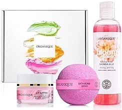 Fragrances, Perfumes, Cosmetics Smiling Gift Set - Organique (h/gel/250ml + lip/scr/15ml + bath/bomb/170g)