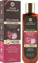 Fragrances, Perfumes, Cosmetics Natural Ayurvedic Sulfate-Free Conditioner for Hair Strength & Growth "Red Onion" - Khadi Organique Red Onion Hair Conditioner