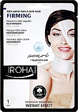 Fragrances, Perfumes, Cosmetics Face Mask - Iroha Nature Firming Pearl 100% Cotton Face & Neck Mask