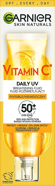 Face Fluid - Garnier Skin Naturals Vitamin C Daily UV Brightenning Fluid SPF50+ — photo N3