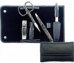 Manicure Kit "Black", 4 tools - Credo Solingen Luxurious Manicure Set 4 pcs. Set — photo N1