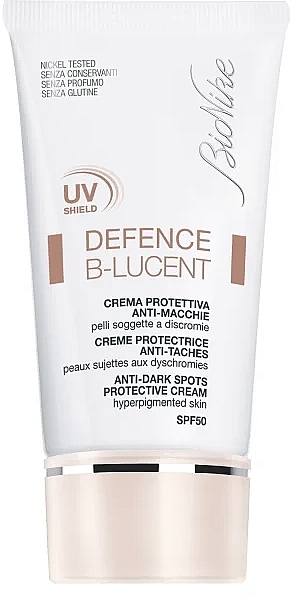 Anti-dark Spot Protection Cream SPF 50 - BioNike Defense B-Lucent Anti-Dark Spot Protective Cream — photo N1