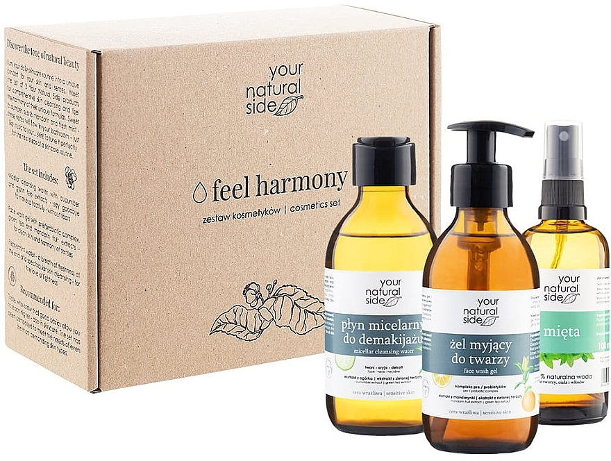 Set - Your Natural Side Feel Harmony Set (f/wash/gel/190ml + fl/water/100ml + mic/water/190ml) — photo N1