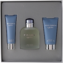 Fragrances, Perfumes, Cosmetics Dolce & Gabbana Light Blue pour Homme - Set (edt 125 + sh/g 50 + a/sh balm 75)