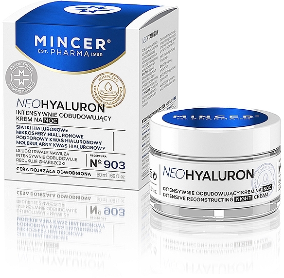 Intensive Restoring Night Cream - Mincer Pharma Neo Hyaluron 903 Restoring Night Cream  — photo N1
