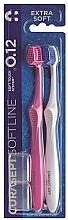 Fragrances, Perfumes, Cosmetics Toothbrush Set 'Extra Soft 0.12', 2 pieces, pink and white - Curaprox Curasept Toothbrush