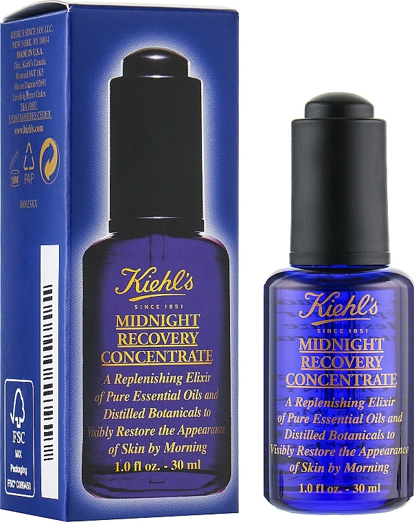 Repair Night Face Concentrate - Kiehl`s Midnight Recovery Concentrate — photo N7