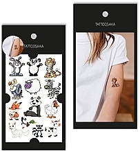 Fragrances, Perfumes, Cosmetics Temporary Tattoo "12 Happy Animals" - Tattooshka