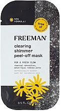 Fragrances, Perfumes, Cosmetics Shimmer Charcoal & Witch Hazel Cleansing Peel-Off Mask - Freeman Clearing Shimmer Charcoal & Witch Hazel Peel Off Mask (sachet)