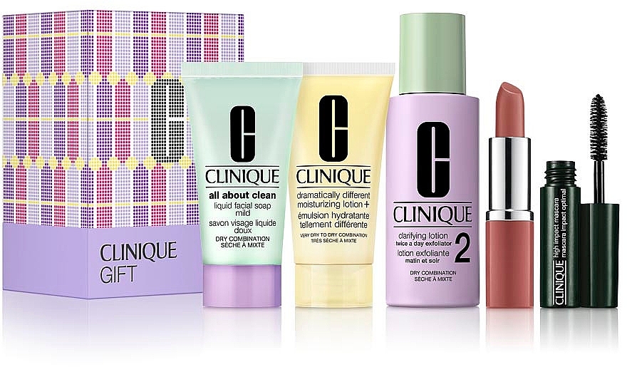 Clinique Gift (f/soap/30ml + lot/60ml + cr/30ml + lipstick/2.3g + mascara/3,5ml) - GIFT! Set — photo N1