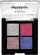 Cream Glitter Palette - NYX Professional Makeup Glitter Goals Cream Quad Palette — photo N2