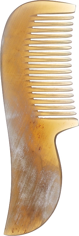 Beard Comb, 8 cm - Golddachs Handcrafted Horn Beard Comb — photo N1