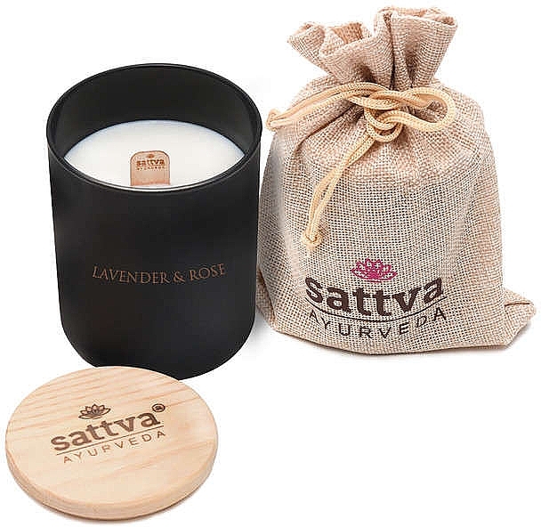 Lavender & Indian Rose Scented Candle - Sattva Lavender & Indian Rose Candle — photo N5