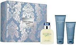 Fragrances, Perfumes, Cosmetics Dolce&Gabbana Light Blue Pour Homme - Set (edt/125ml + sh/gel/ 50ml + ash/balm/75ml)