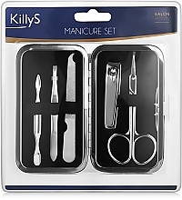 Fragrances, Perfumes, Cosmetics Manicure Set, 5 tools, silver-black - KillyS