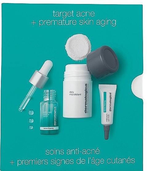 Facial Kit - Dermalogica Active Clearing Set (ser/10ml + fader/6ml + exfoliant/13g) — photo N1