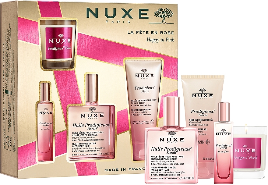 Nuxe Prodigieux Floral - Set (parf/15ml + oil/100ml + sh/gel/100ml + candle/70g) — photo N2