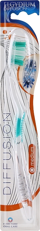 Toothbrush "Diffusion" Medium, green - Elgydium Diffusion Medium Toothbrush — photo N1