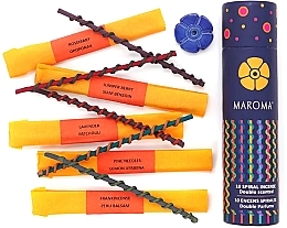 Incense Set No. 2 - Maroma Encens d'Auroville Double Scented Spiral Incense Sticks Yellow — photo N2