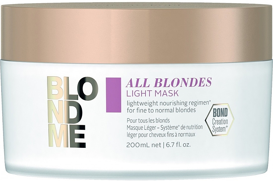 Fime & Normal Hair Mask - Schwarzkopf Professional Blondme All Blondes Light Mask — photo N1