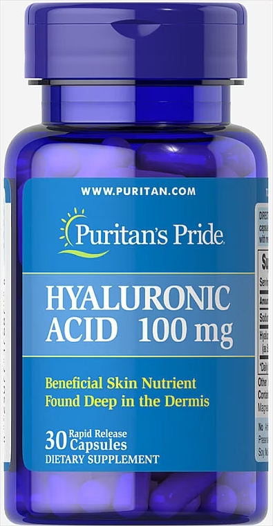 Hyaluronic Acid, 100 mg, capsules - Puritan's Pride Hyaluronic Acid 100mg Capsules — photo N6