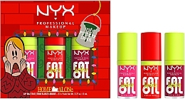 Fragrances, Perfumes, Cosmetics NYX Professional Makeup Home Alone Fat Oil Lip Drip Trio (3xlip/oil/4.8ml)	 - リップメイクアップキット