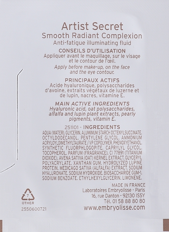 GIFT! Radiance Face Cream - Embryolisse Laboratories Smooth Radiant Complexion (sample) — photo N3